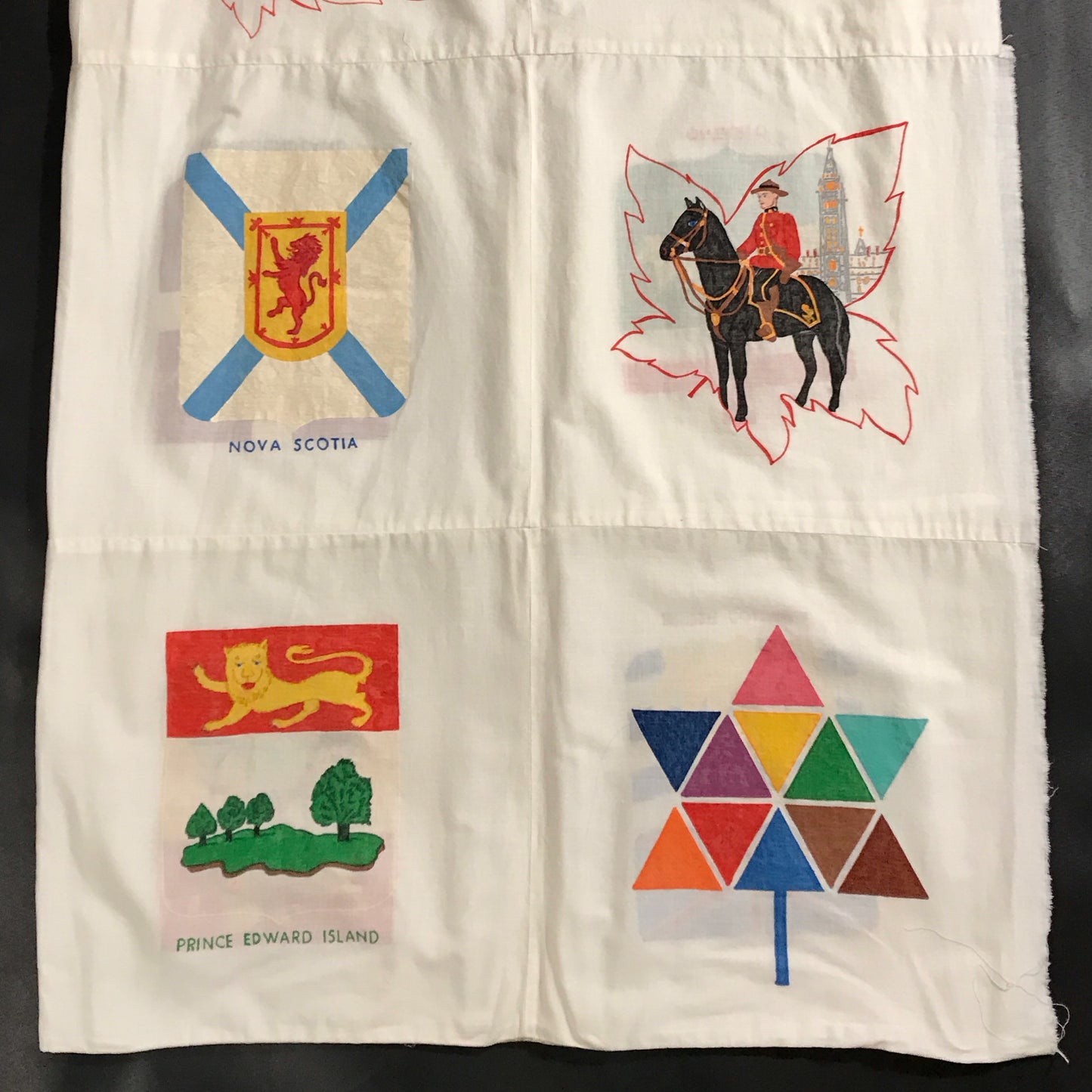 Quilt Topper, Canadian Centennial and Expo 67 Handmade Souvenir