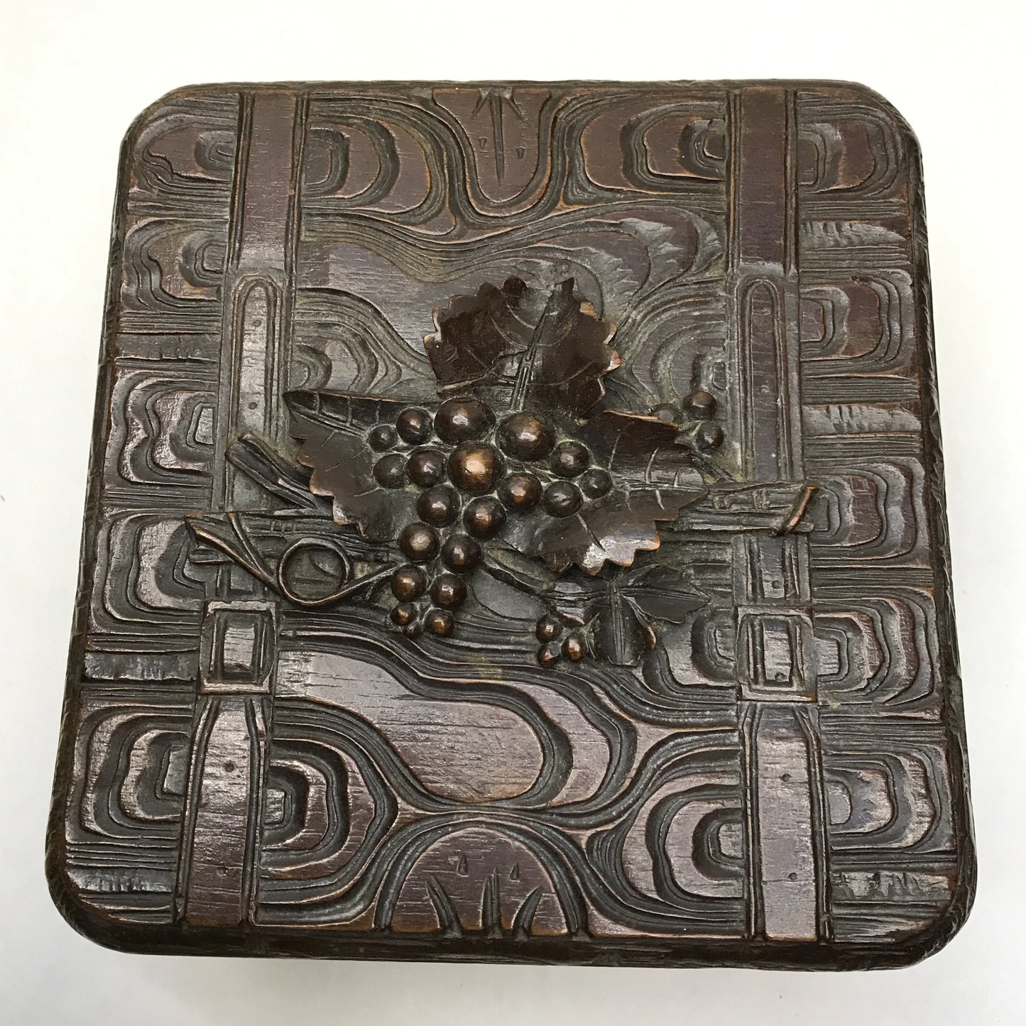 Ornate Carved Wood Box with Concealed Compartments, AT FAULT