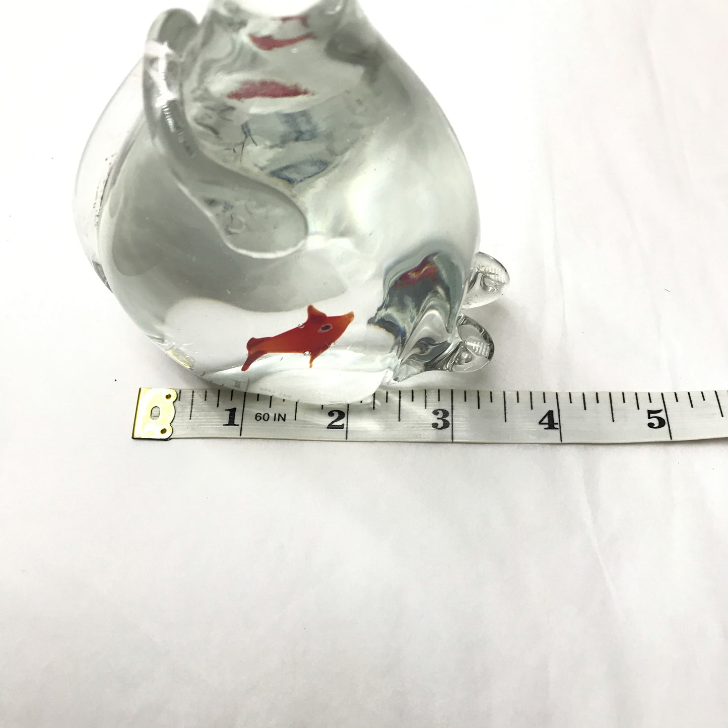 Cat Shaped Glass Paperweight