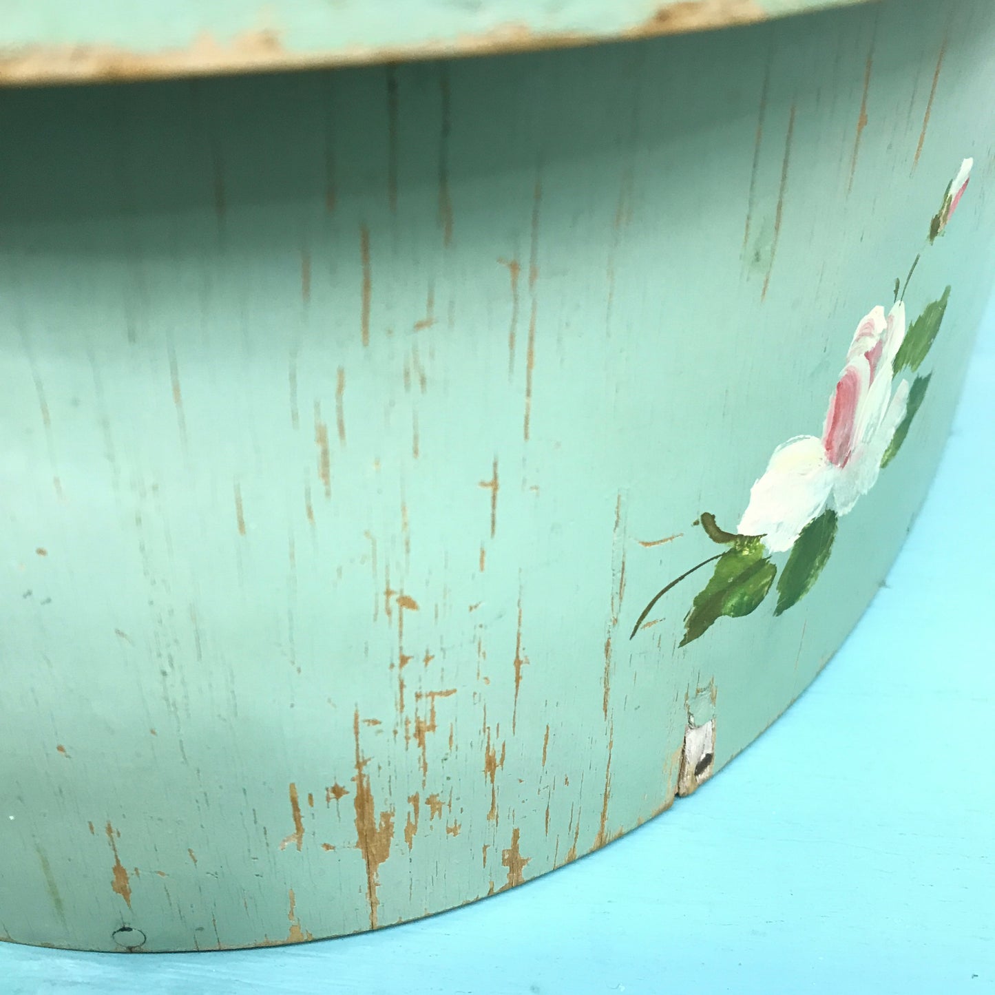 Large Shabby Chic Wooden Storage Box, Distressed Handpainted