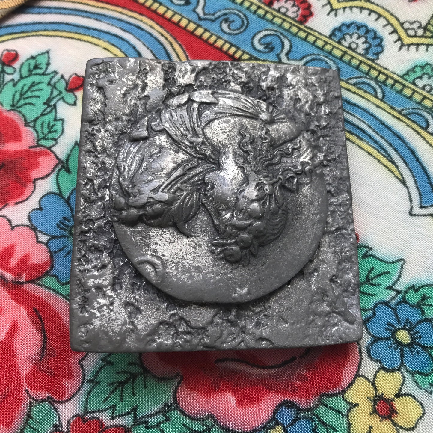 Art Nouveau Britannia Metal Belt Buckle