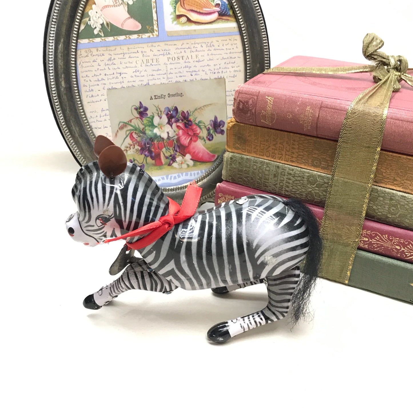 Tin Toy Wind Up Zebra (Non-Functional)