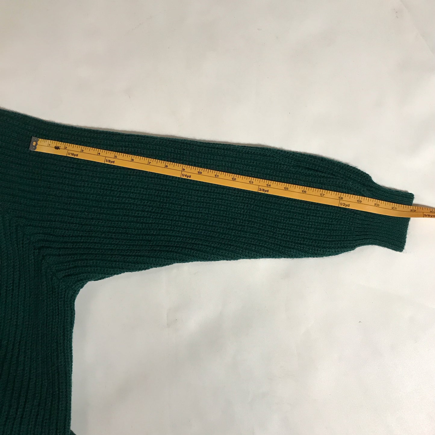 Green Benetton Oversized Sweater, Wool & Acrylic Blend, Grandpa Cardigan