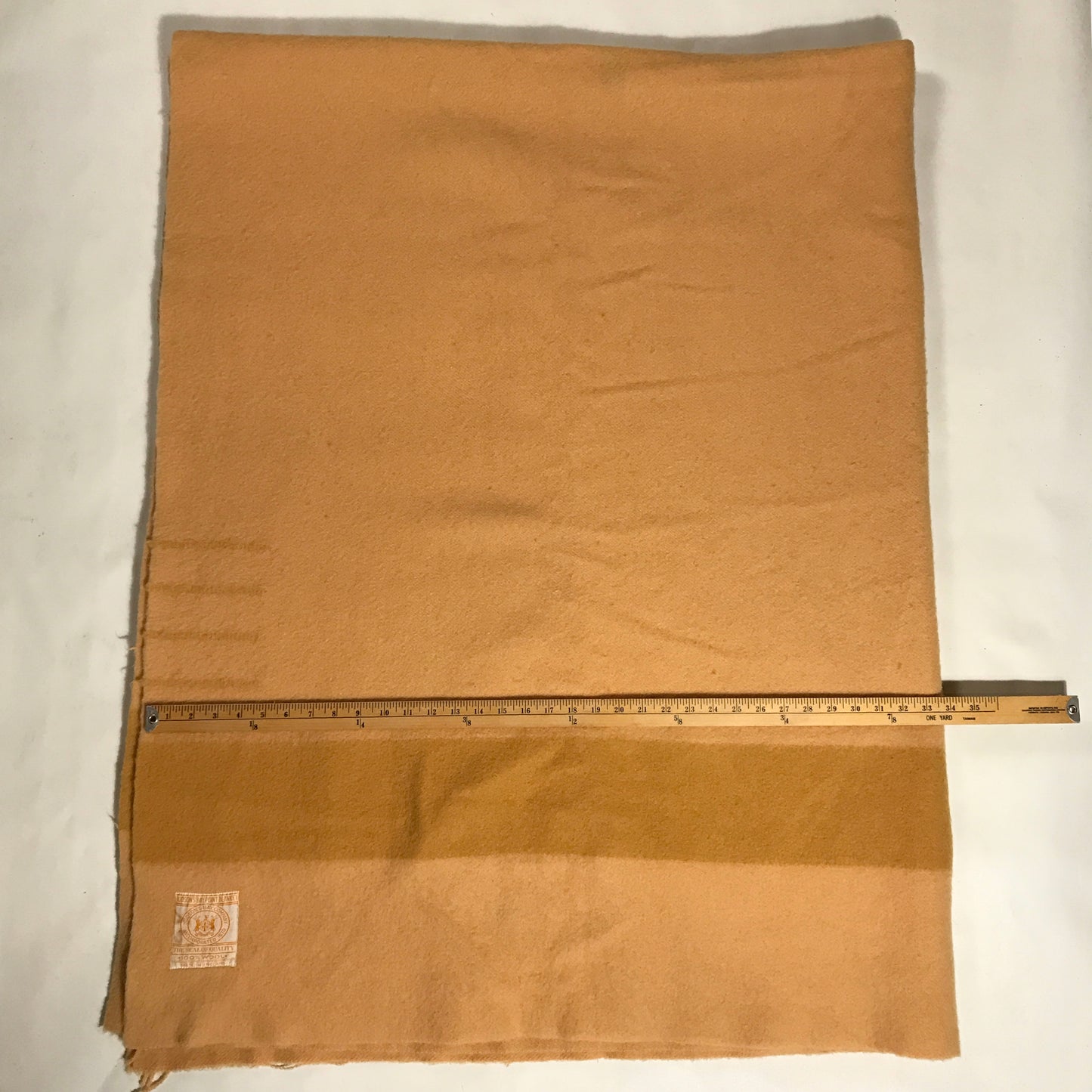 Vintage Peach Hudson Bay Company 4-Point Wool Blanket,