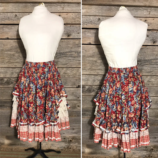 Square Dancing Skirt, Susie’s Ruffles, Size L/XL