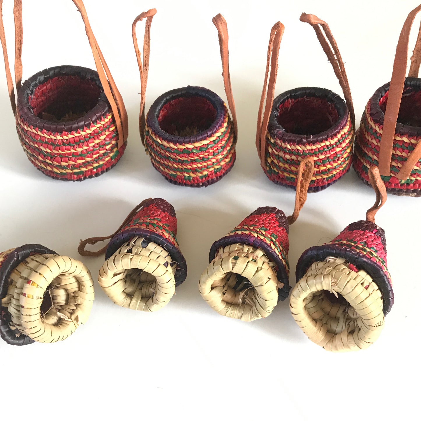 Set of 4 Grass Woven Ornaments, Mini Scent Baskets, Closet & Drawer Fresheners, PRICE 4 ALL