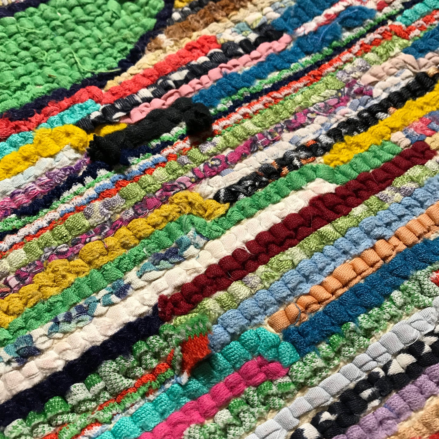 Flower Power Rag Rug, Floor Decor