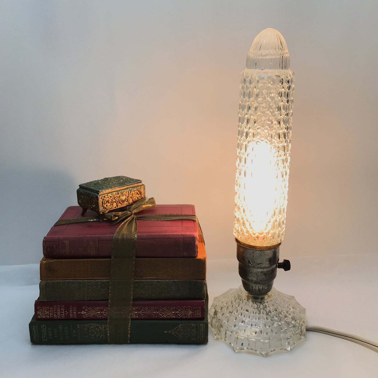 Vintage Torpedo Lamp, Bullet Lamp, Tabletop Lighting, Art Deco Style