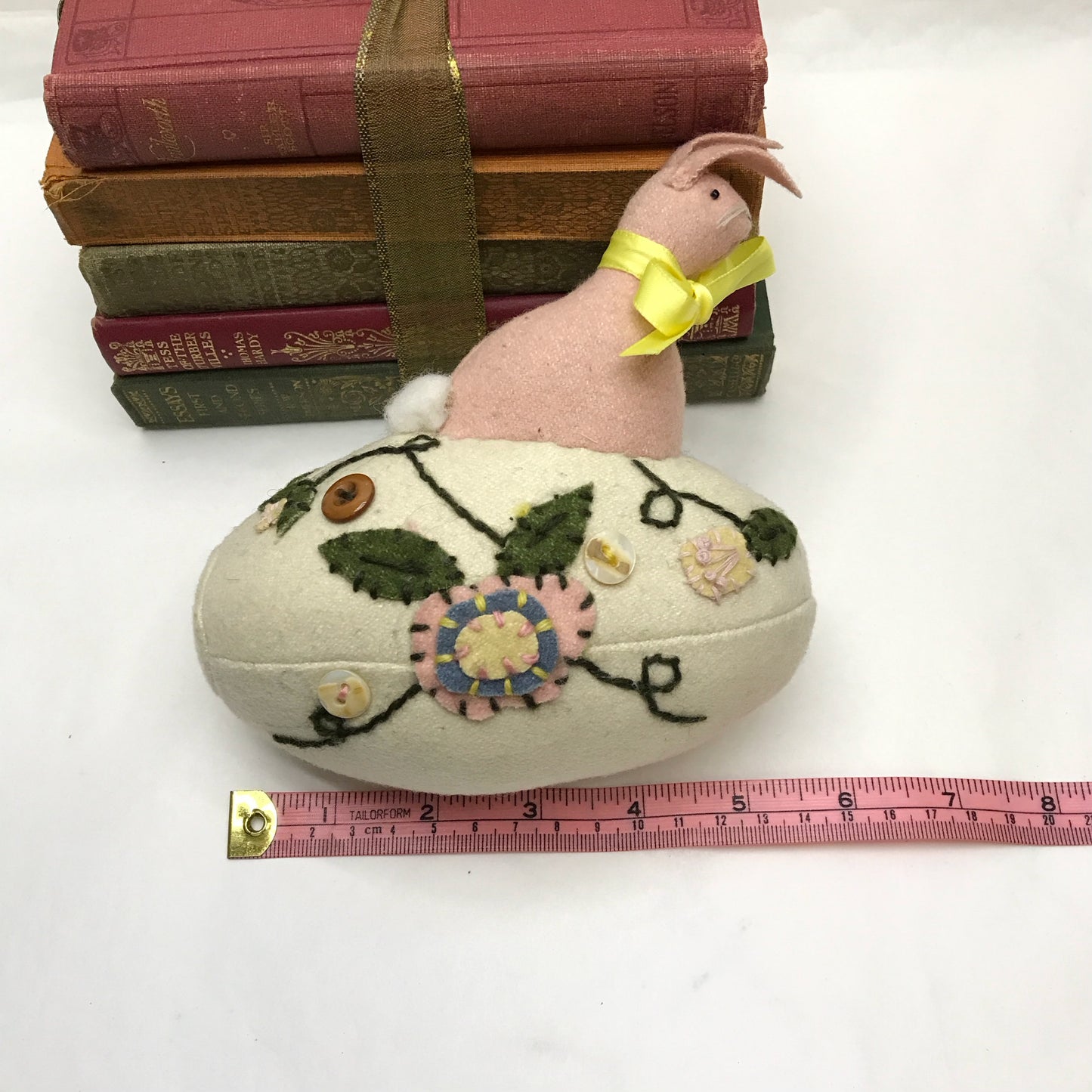 Soft Sculpture Rabbit on Egg