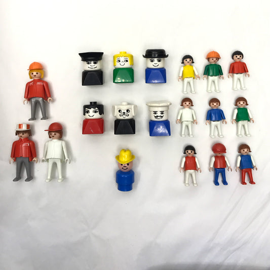 Lot of Playmobil & Duplo Figurines from the 1970s and 1980s