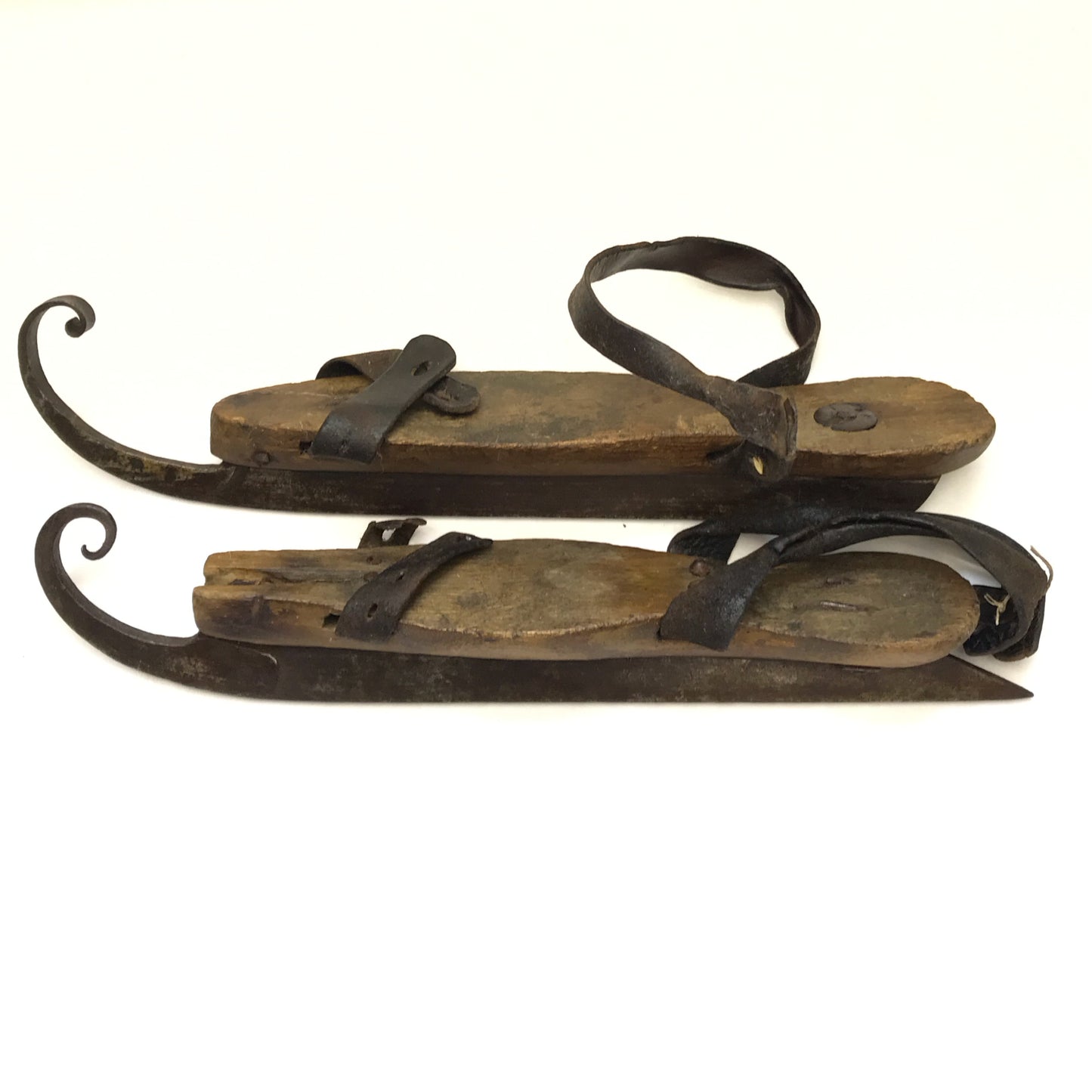 Victorian Ice Skates with Curled Toes, Non-Matching Pair