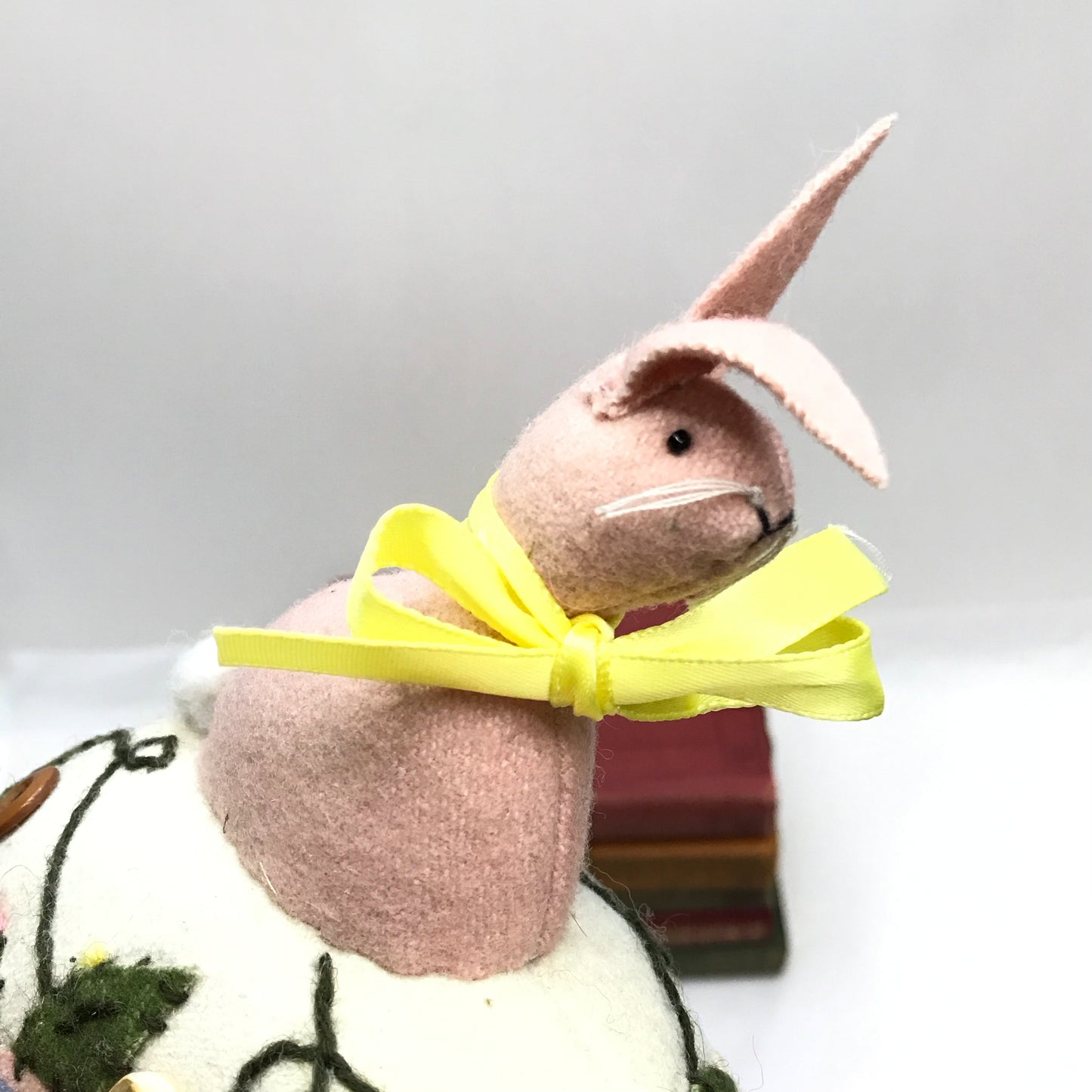 Soft Sculpture Rabbit on Egg