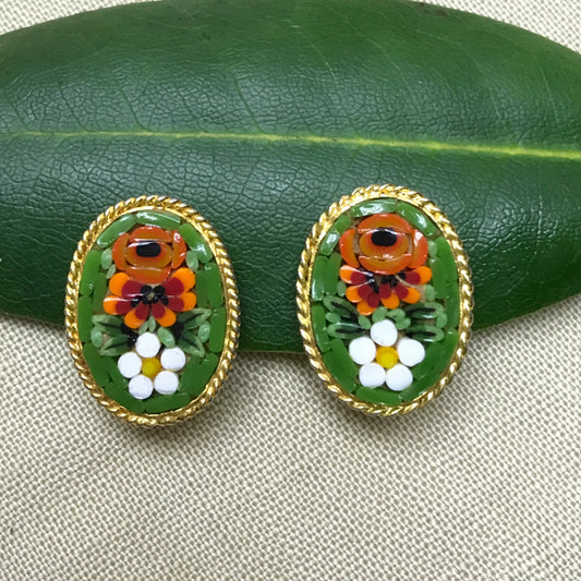 Mosaic Clip-on Earrings