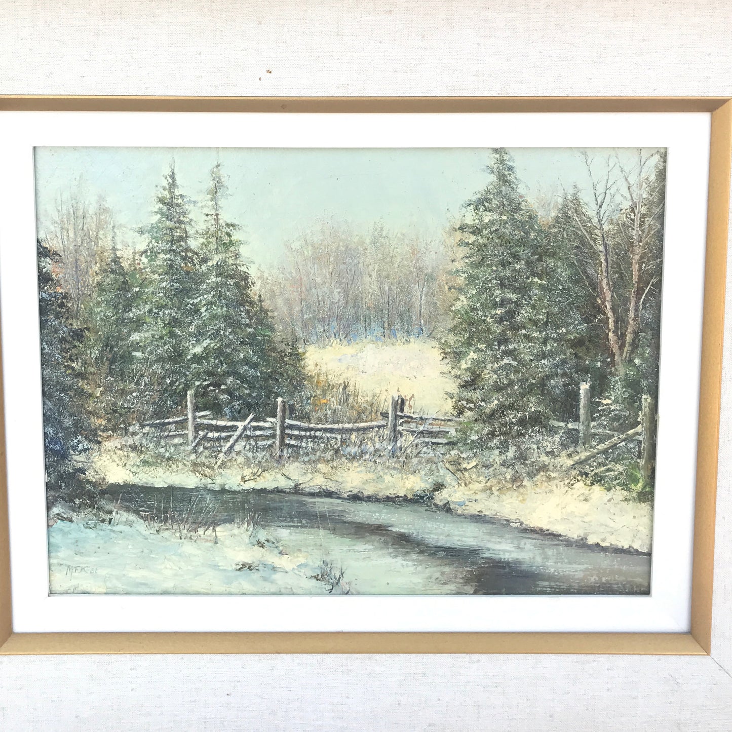 Original Signed Oil Painting, Matthew F. Kousal, “The Early Winter” (1986)