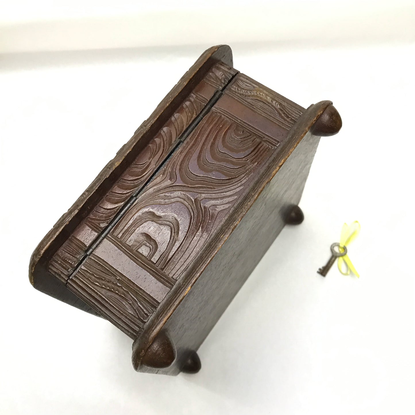 Ornate Carved Wood Box with Concealed Compartments, AT FAULT