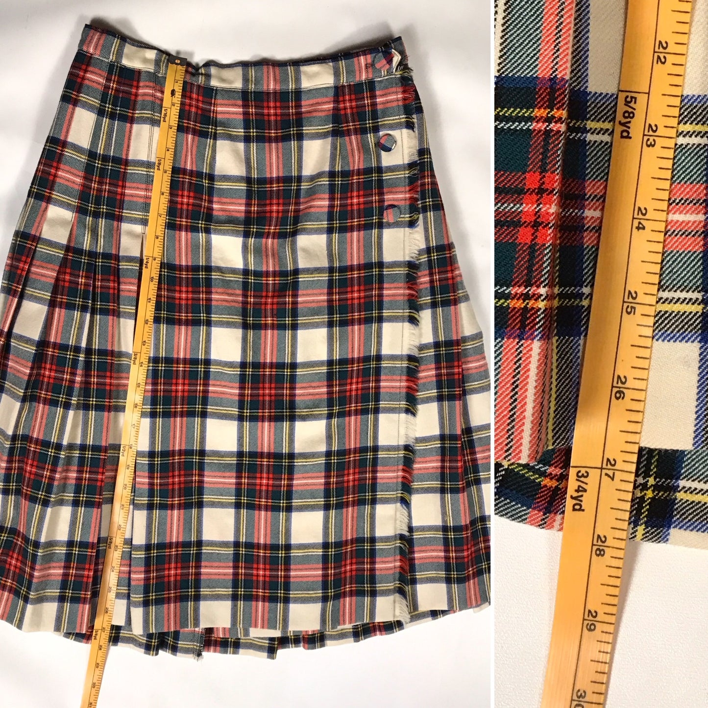 Tartan Kilt by Surrey Classics 100% Wool Made in Canada SMALL FAULTS