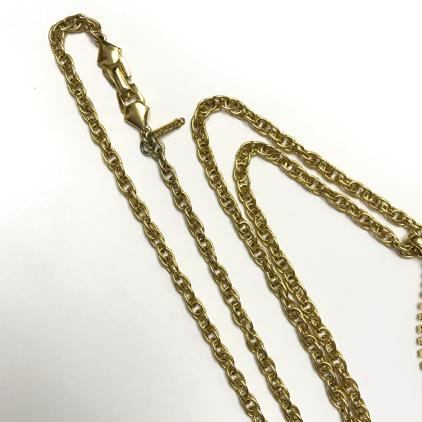 D’Orlan Gold Metal Pendant, Statement Necklace, Brutalist Style Pendant on Chain