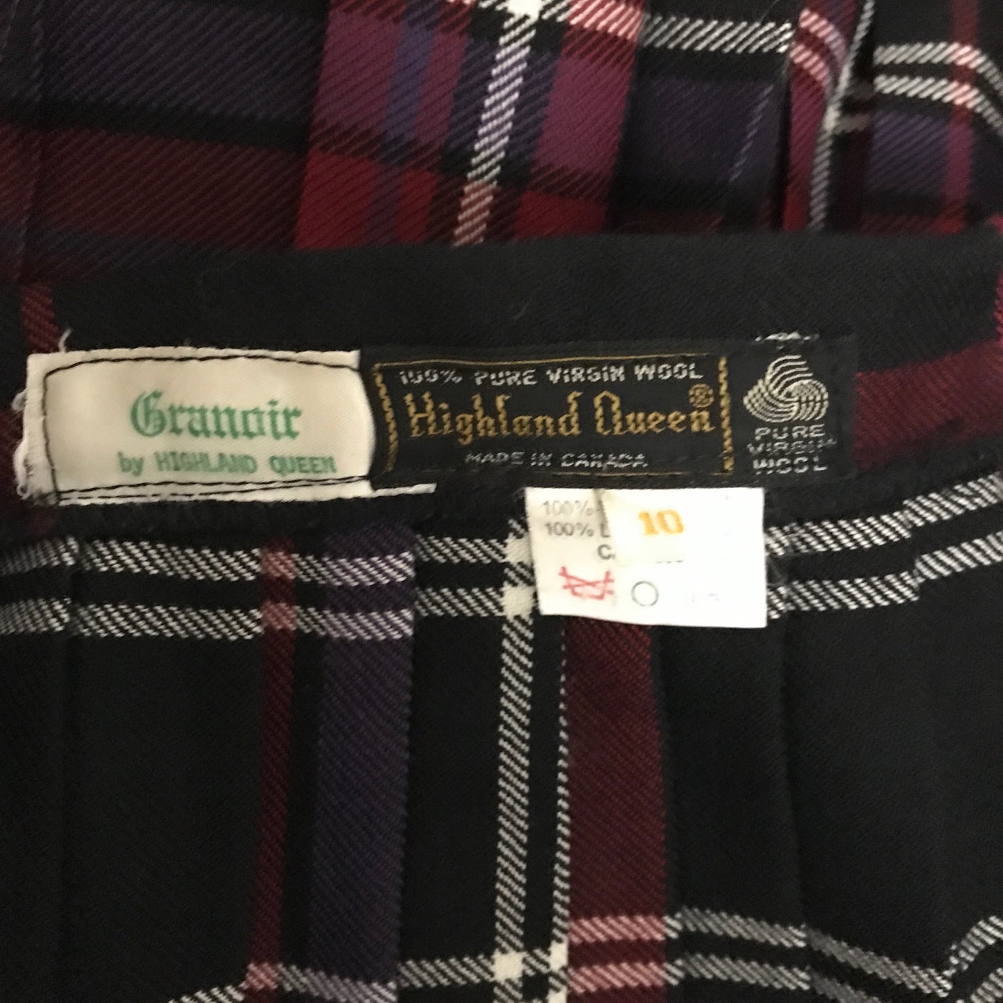 Highland Queen Kilt, Granoir Plaid, Size 10