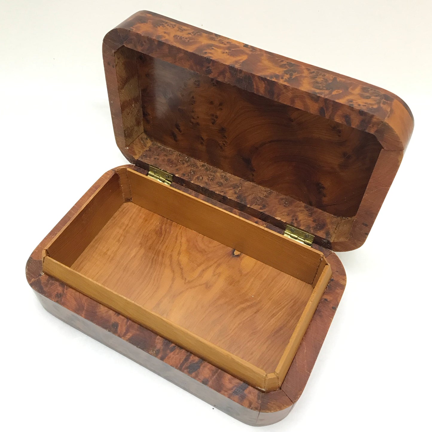 Burl Wood Box, Cypress Thuya Wood Jewellery Stash Box