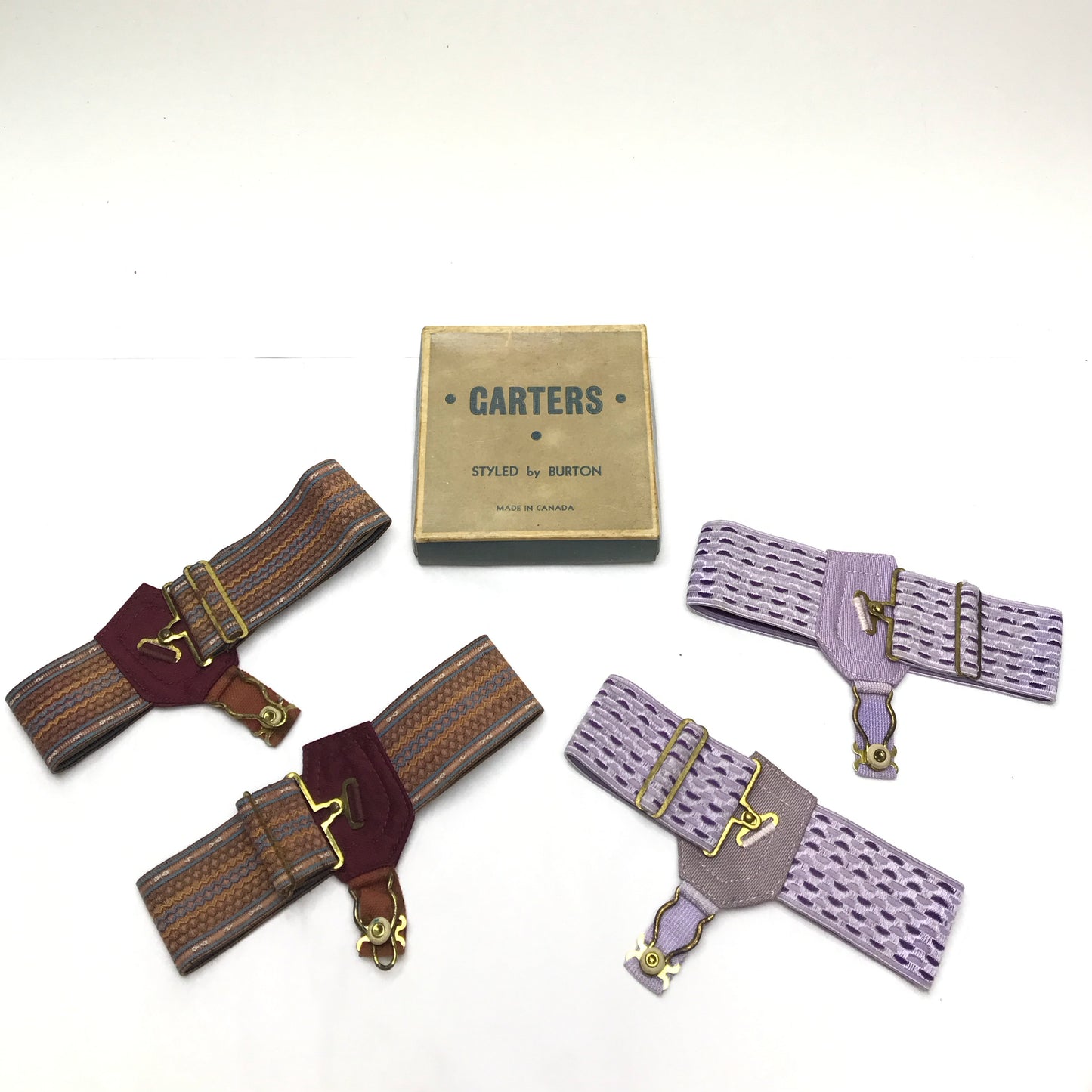 2 Pairs of Men’s Sock Garters with an Original Box