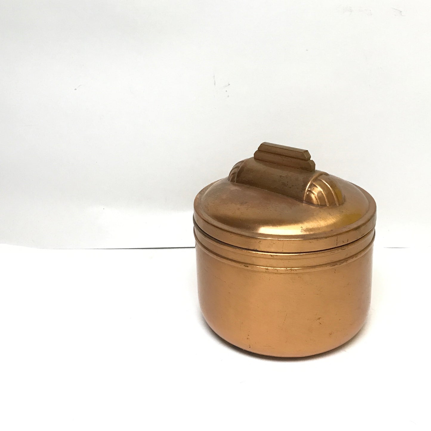 Art Deco Copper Humidor, Tobacco Canister, Retro Container, Tea Caddy