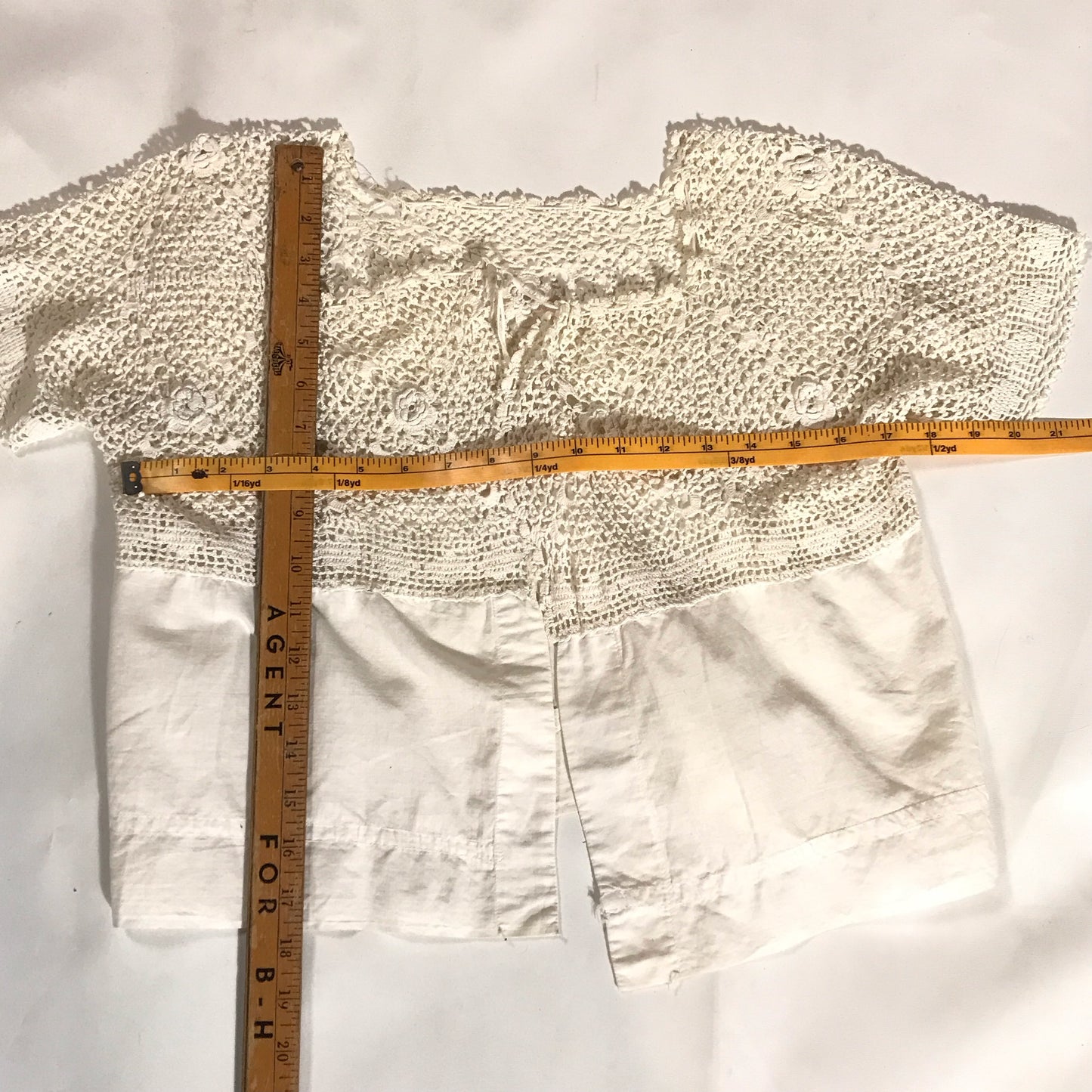 Edwardian Crochet Top, Bed Jacket, Corset Cover, NEEDS a REPAIR