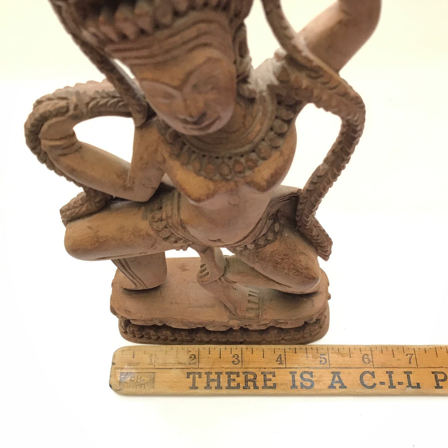 Carved Khmer Figurine, Apsara Dancer, Unvarnished