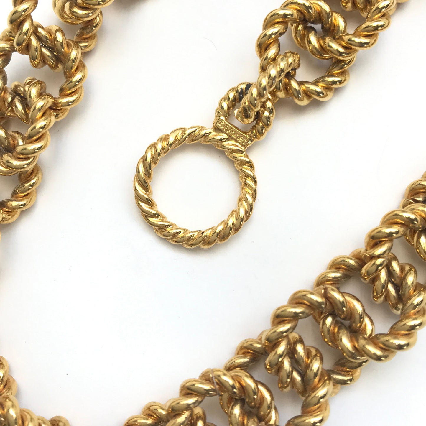 Monet Gold Necklace with Rope Design and Toggle Clasp, Cable Chain,  Vintage & Retro Jewellery