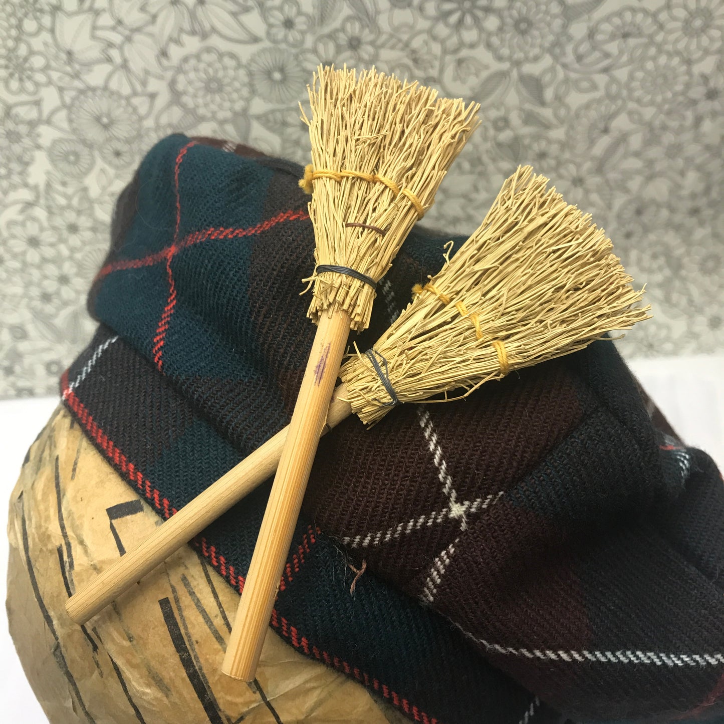 Vintage Plaid Tam, Tartan Hat, Hunting McKinnon, Curling Memorabilia