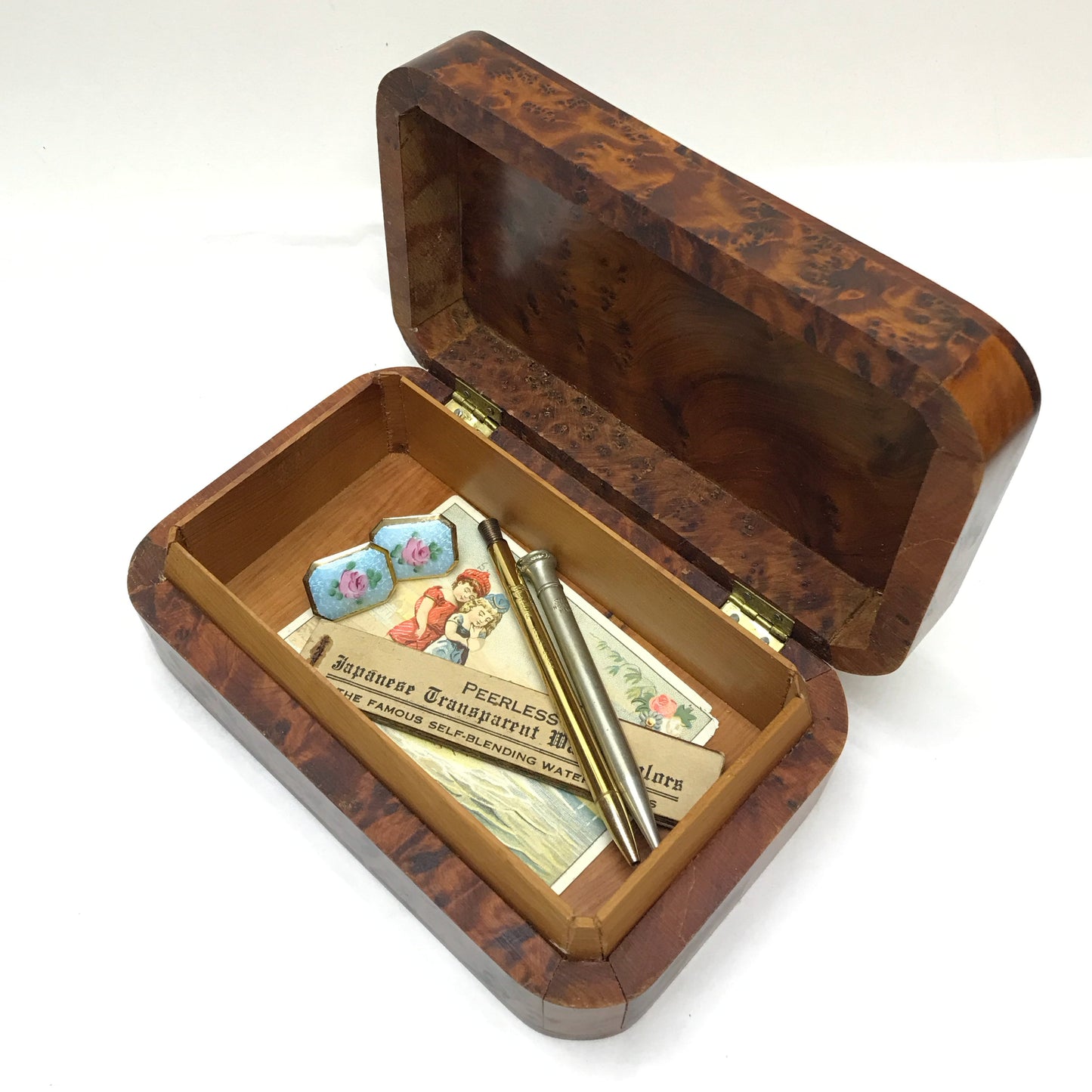 Burl Wood Box, Cypress Thuya Wood Jewellery Stash Box