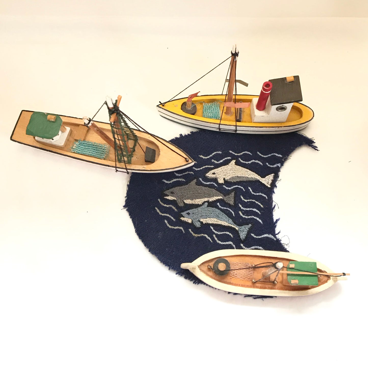 Miniature Decorative Wooden Boats