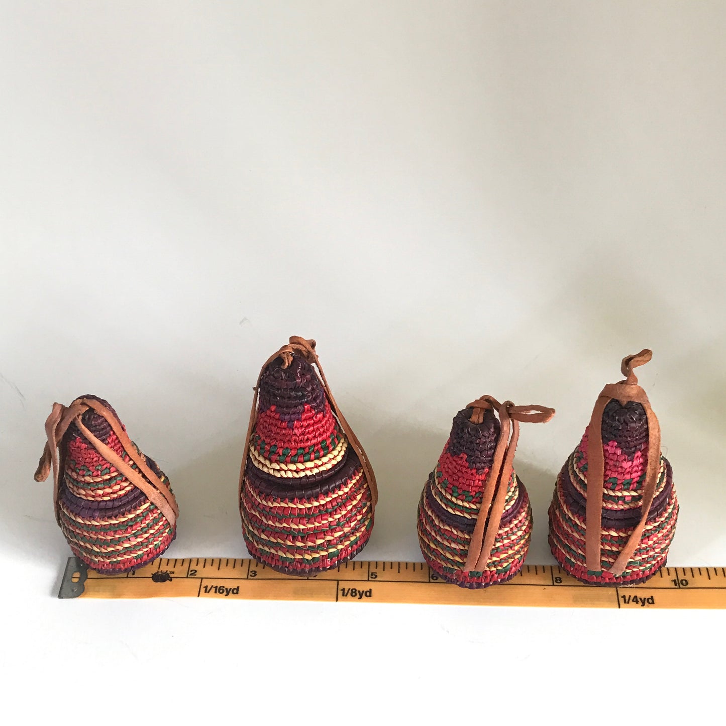 Set of 4 Grass Woven Ornaments, Mini Scent Baskets, Closet & Drawer Fresheners, PRICE 4 ALL