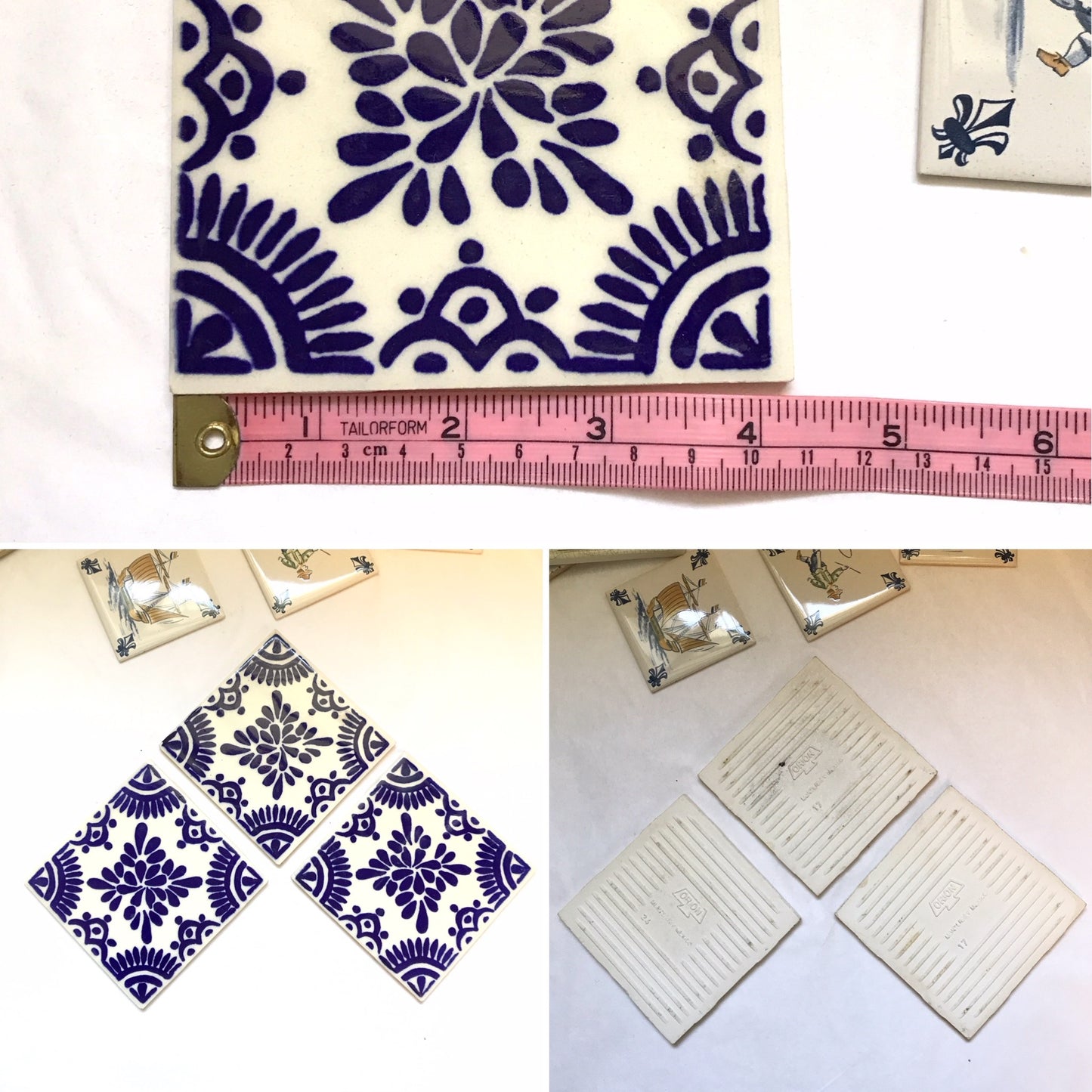 Mixed Lot of Decorative Dutch and Italian Ceramic Tiles, Various Dimensions and Conditions