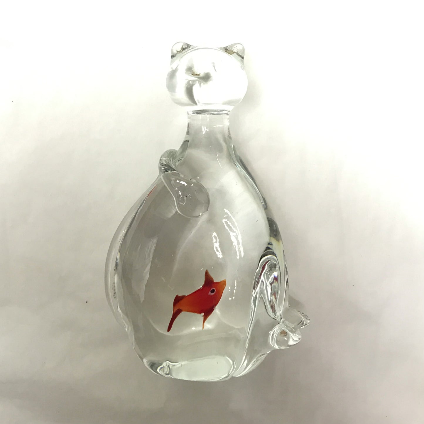 Cat Shaped Glass Paperweight