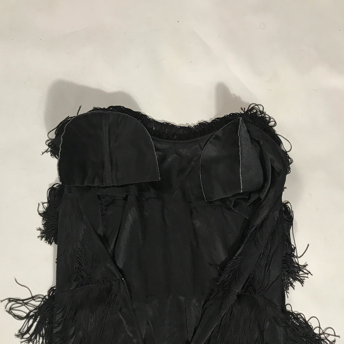 Black Flapper Style Fringe Dress