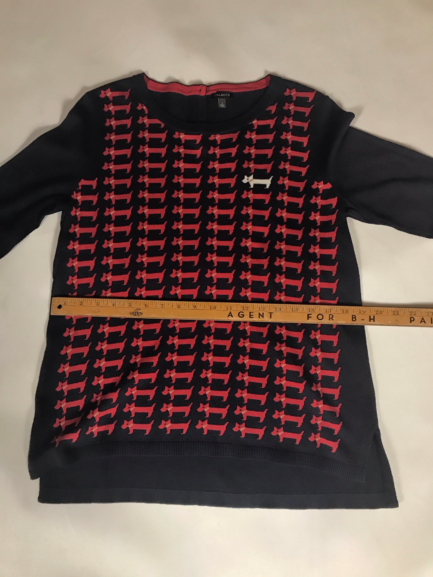 Talbot’s Dark Blue and Red Sweater, Size L