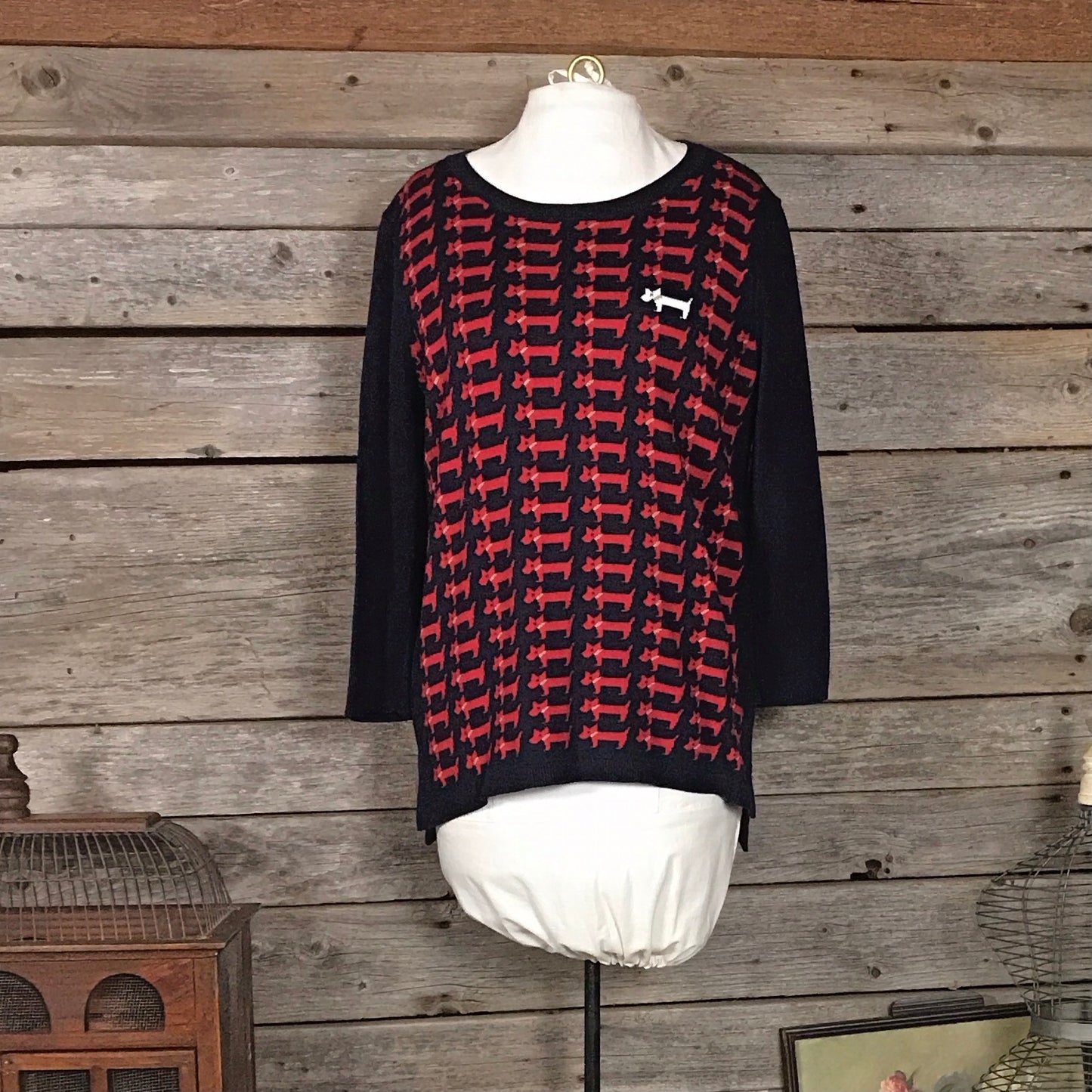 Talbot’s Dark Blue and Red Sweater, Size L