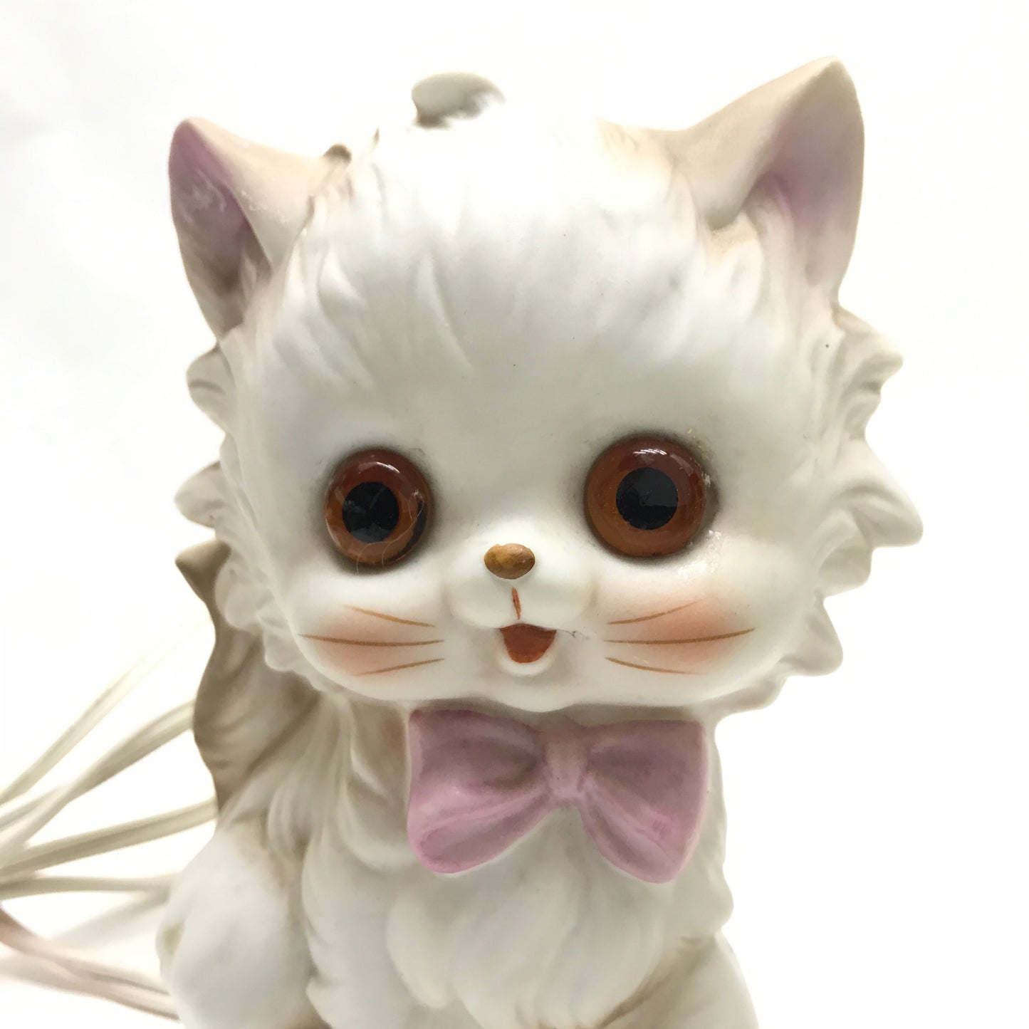 Retro Ceramic Kitten Nightlight Lamp