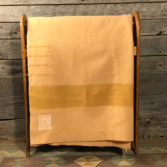 Vintage Peach Hudson Bay Company 4-Point Wool Blanket,