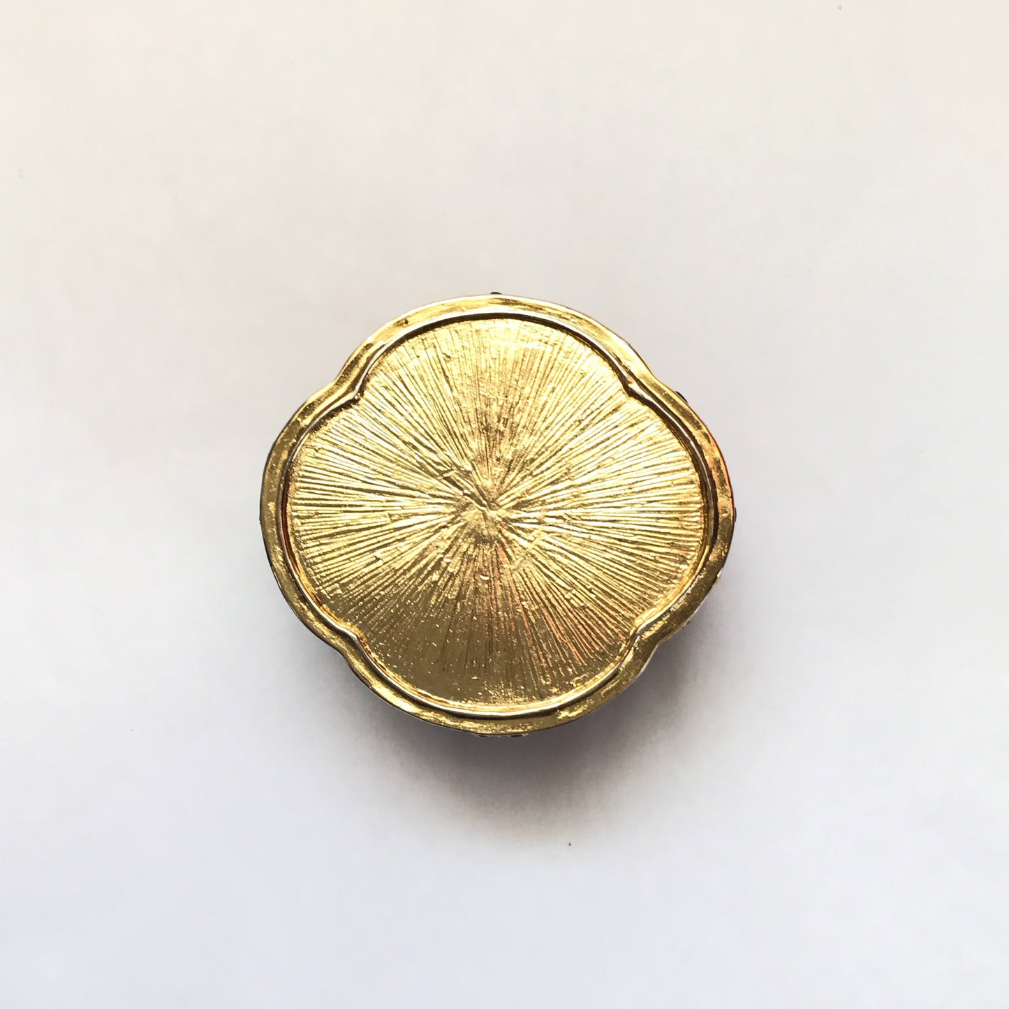 Enamel and Rhinestone Ring or Pill Box