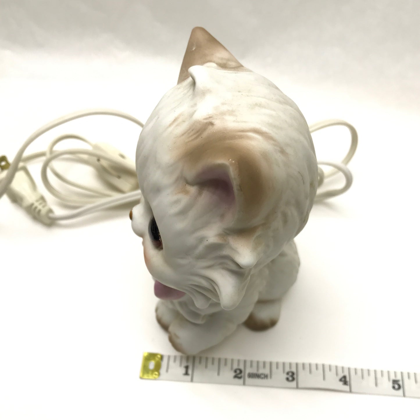 Retro Ceramic Kitten Nightlight Lamp