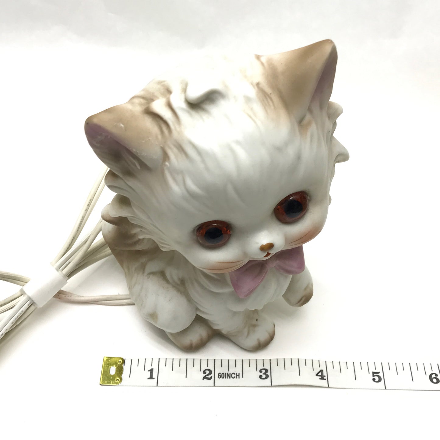 Retro Ceramic Kitten Nightlight Lamp