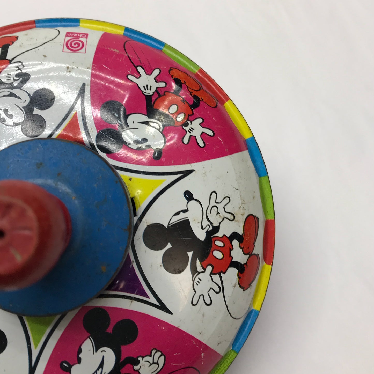 Vintage Mickey Mouse Spinning Top, Metal, Chein Brand