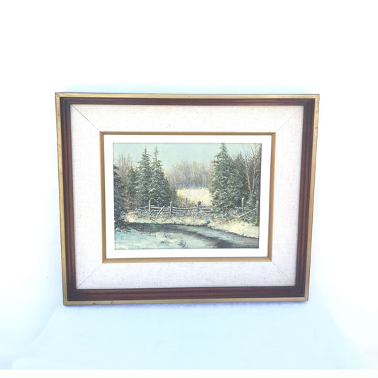 Original Signed Oil Painting, Matthew F. Kousal, “The Early Winter” (1986)