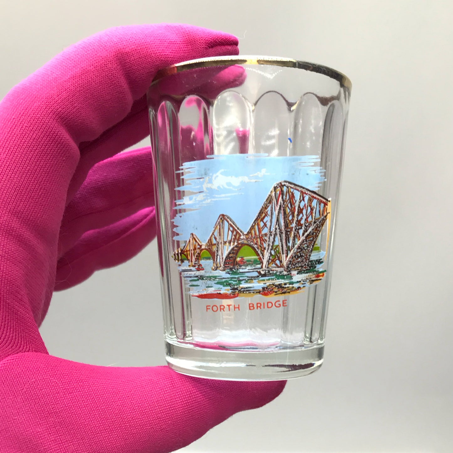 Lot of 5 Vintage Scottish Souvenir Shot Glasses