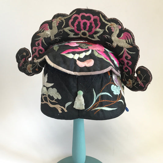 Chinese Silk Embroidered Child’s Hat, Baby Cap