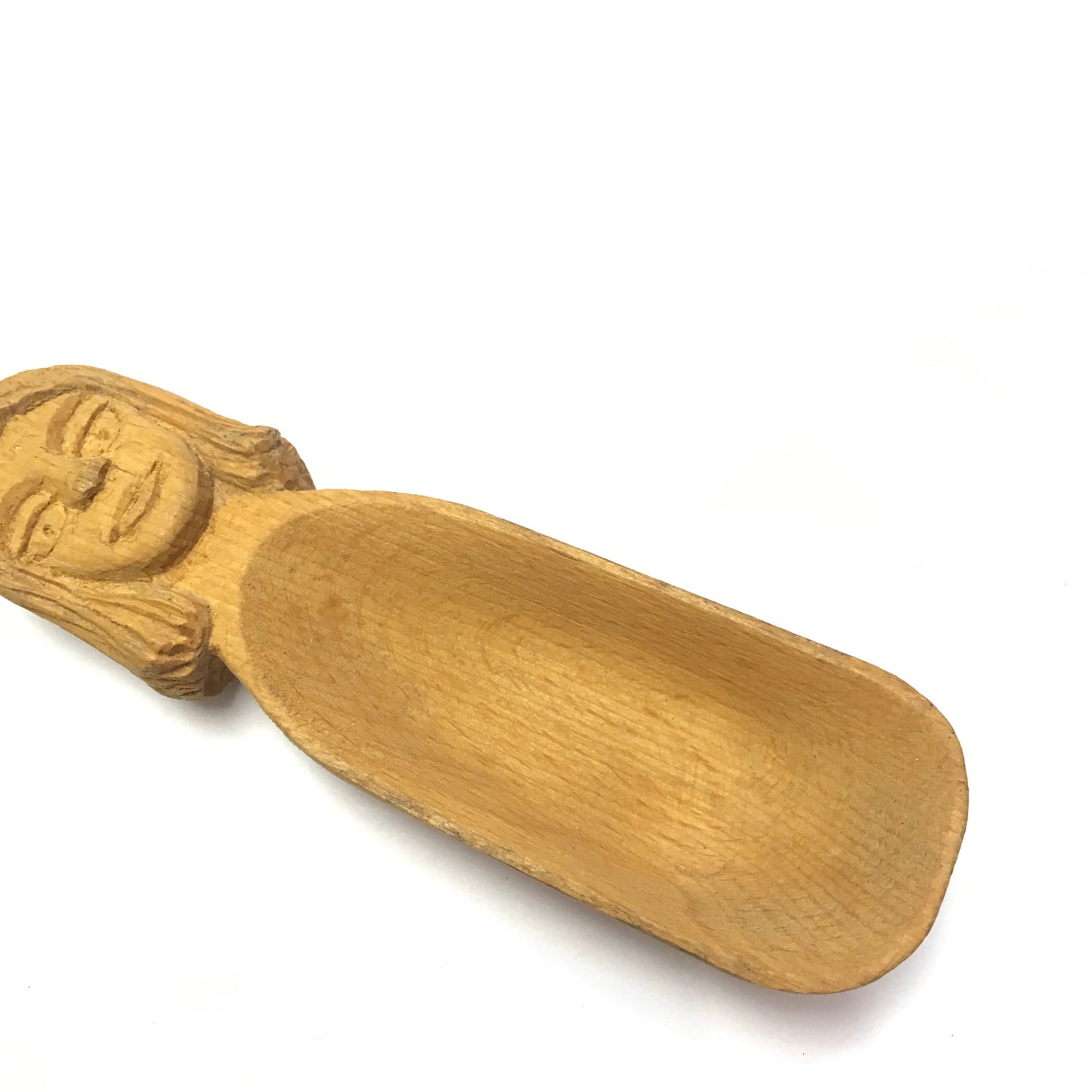 Vintage Hand Carved Wood Spoon, Loving Spoon