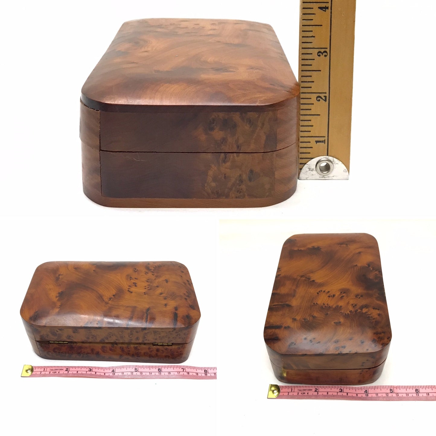 Burl Wood Box, Cypress Thuya Wood Jewellery Stash Box