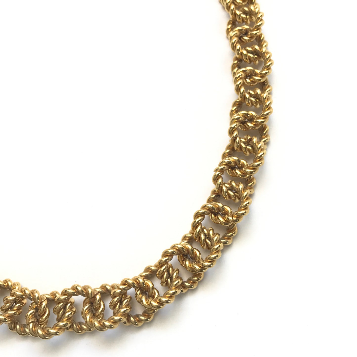 Monet Gold Necklace with Rope Design and Toggle Clasp, Cable Chain,  Vintage & Retro Jewellery