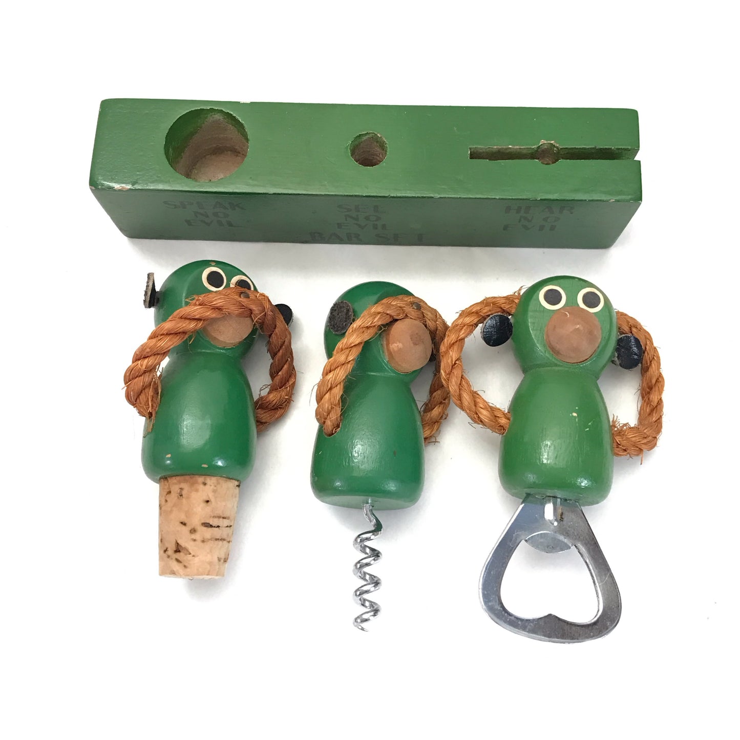 Monkey Bar Set, Wooden Barware Tools